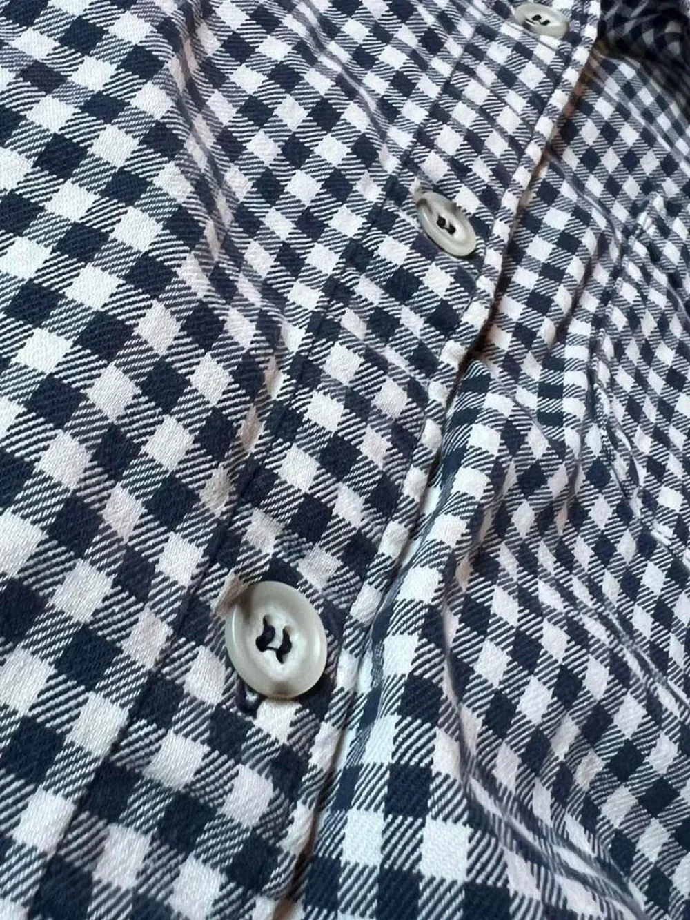 UNIQLO Blue & White Button-Up Shirt
